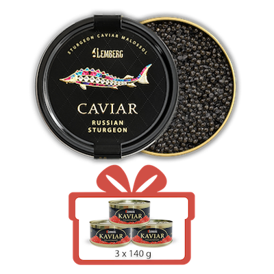 Osietra Sturgeon Caviar 125 g + gift